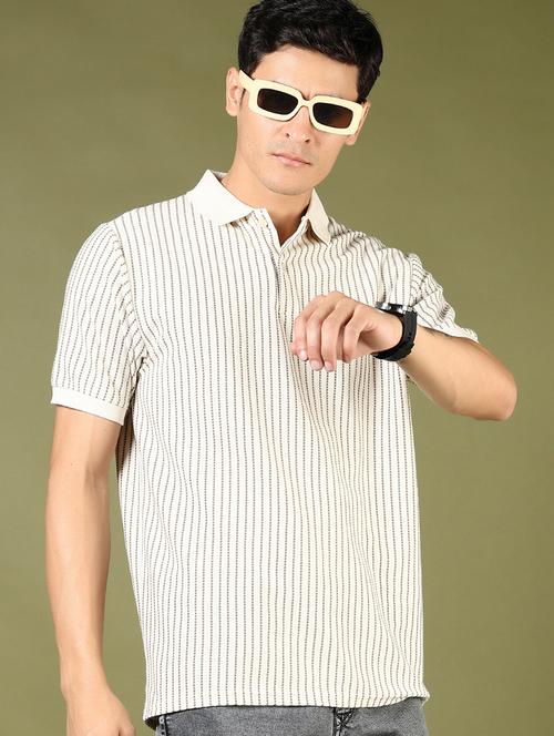 men striped short sleeve regular fit polo t-shirt - 21853832 - Very Small Image - 1