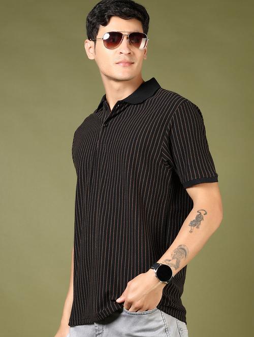 men striped short sleeve regular fit polo t-shirt - 21853833 - Very Small Image - 1