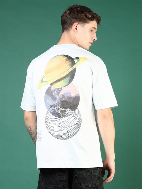 men light blue printed short sleeve regular fit t-shirt - 21853840 - Very Small Image - 1