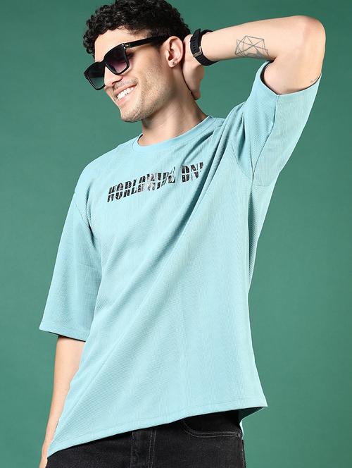 men green typographic short sleeve regular fit t-shirt - 21853876 - Very Small Image - 1