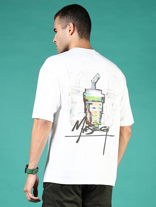 men front & back print round neck regular fit t-shirt - 21853974 - Very Small Image - 1