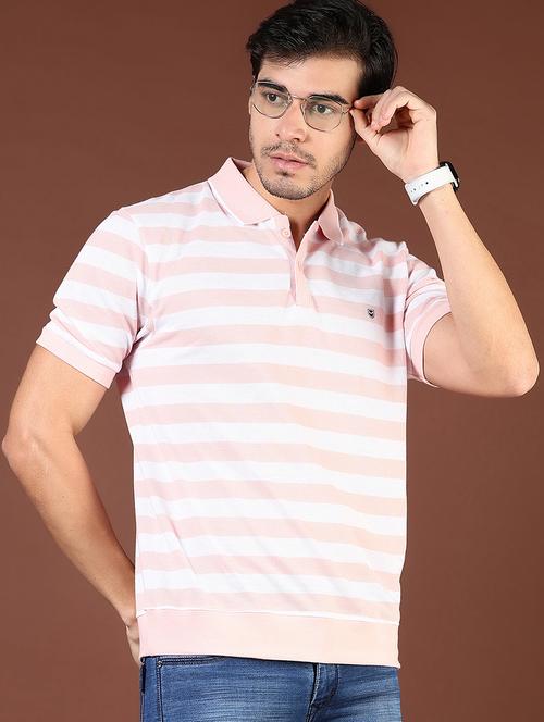 men striped short sleeve regular fit polo t-shirt - 21853982 - Very Small Image - 1