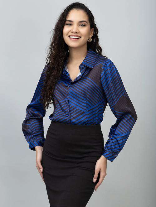 women printed long sleeves regular fit shirt - 21854191 - Very Small Image - 1