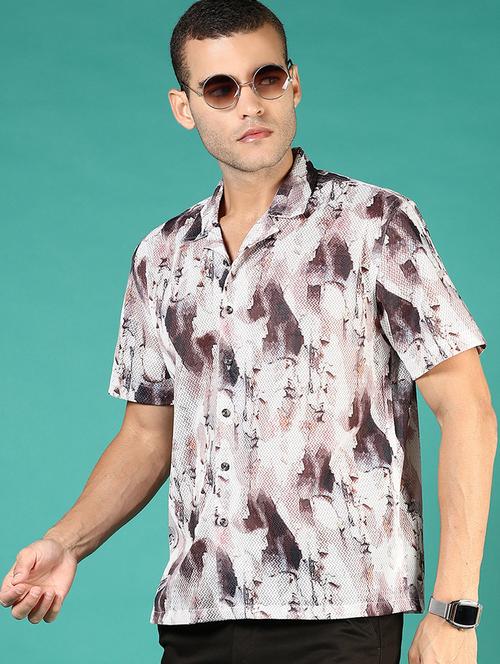 men printed short sleeve regular fit casual shirt - 21854286 - Very Small Image - 1