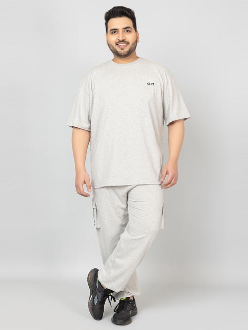 men solid short sleeve regular fit co-ord set - 21854389 - Very Small Image - 1