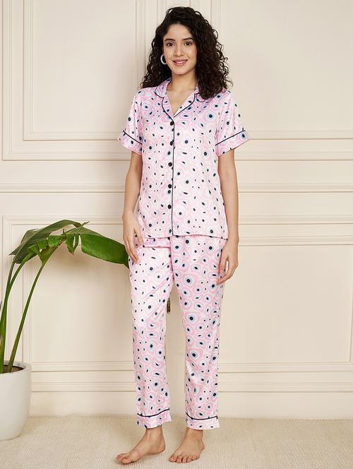 Women Printed Nightwear Pyjama Set - 21854963 - Very Small Image - 1