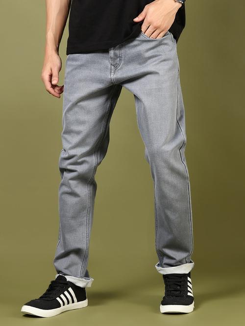 men grey mid rise full length jeans - 21855150 - Very Small Image - 1