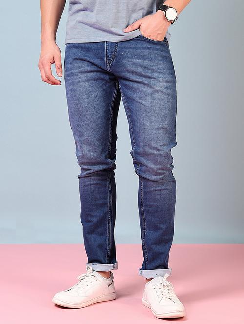 men washed mid rise full length denim jeans - 21855198 - Very Small Image - 1