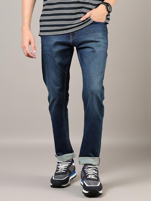 men washed mid rise full length denim jeans - 21855226 - Very Small Image - 1