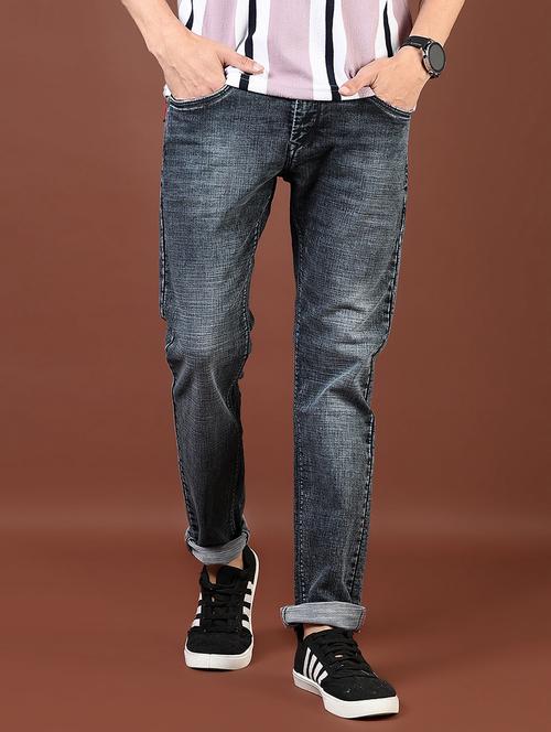 men washed mid rise full length denim jeans - 21855279 - Very Small Image - 1
