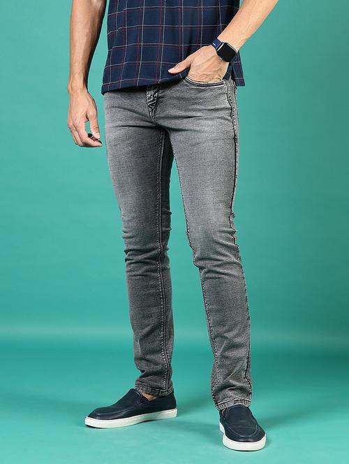 men washed mid rise full length denim jeans - 21855288 - Very Small Image - 1