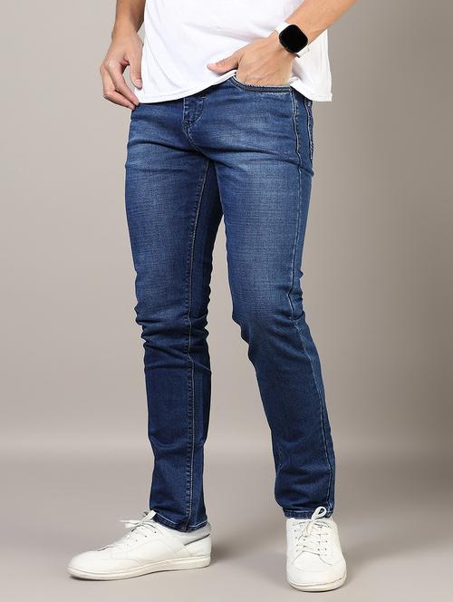 men washed mid rise full length denim jeans - 21855331 - Very Small Image - 1