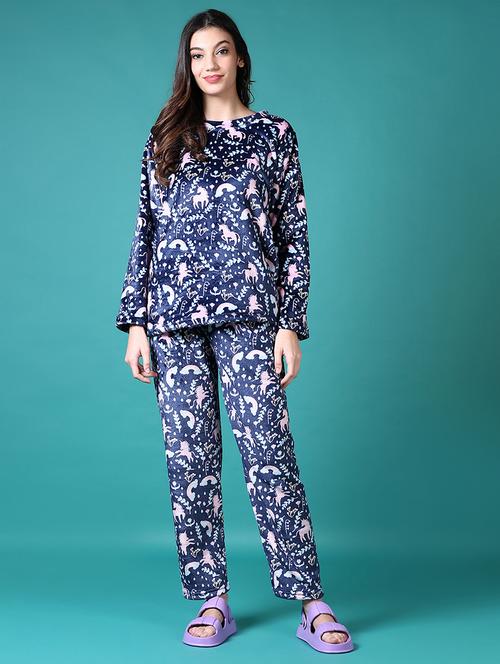 women printed nightwear pyjama set - 21863062 - Very Small Image - 1