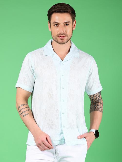 men self design short sleeve casual fit casual shirt - 21863108 - Very Small Image - 1