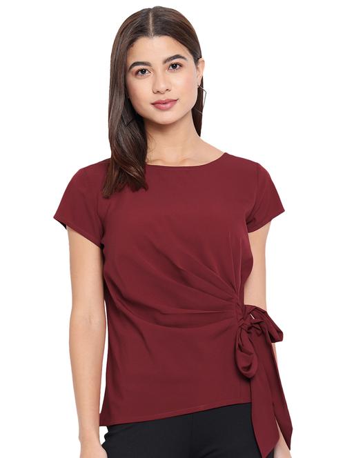 women solid short sleeves regular top - 21863995 - Very Small Image - 1