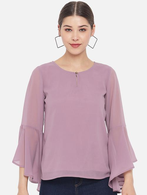 Women Solid Flared Sleeves Regular Top - 21864028 - Very Small Image - 1