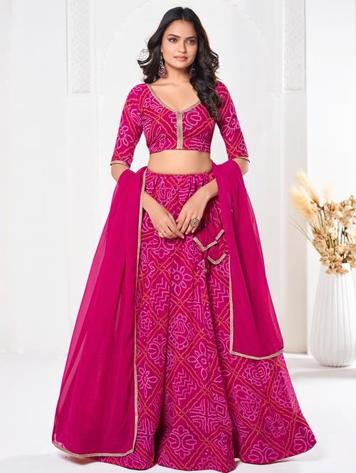women flared semi stitched lehenga choli with dupatta set - 21867345 - Very Small Image - 1