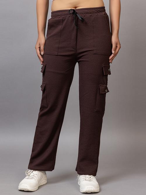 women solid mid rise regular fit cargo - 21869856 - Very Small Image - 1