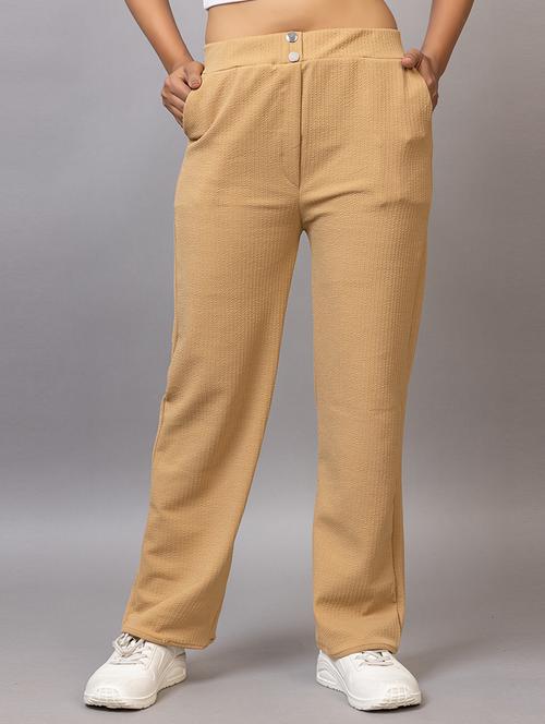 women solid mid rise straight trouser - 21869857 - Very Small Image - 1