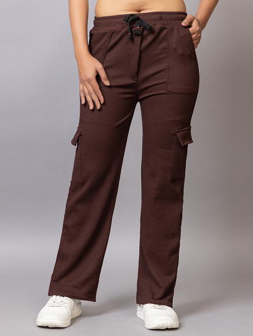 women solid mid rise regular fit cargo - 21869871 - Very Small Image - 1