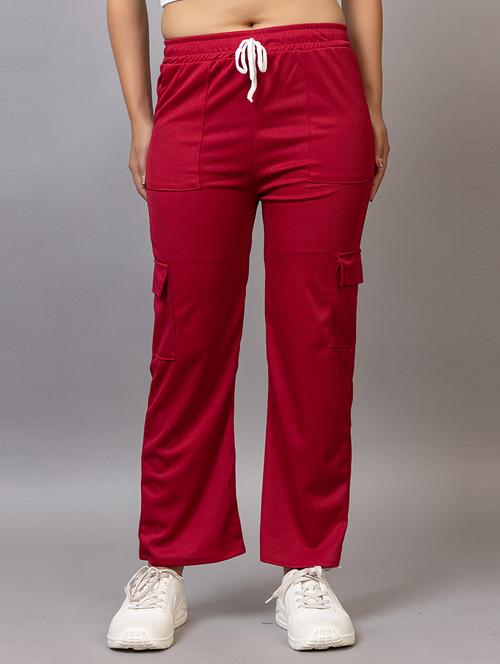 women solid mid rise regular fit cargo - 21869876 - Very Small Image - 1