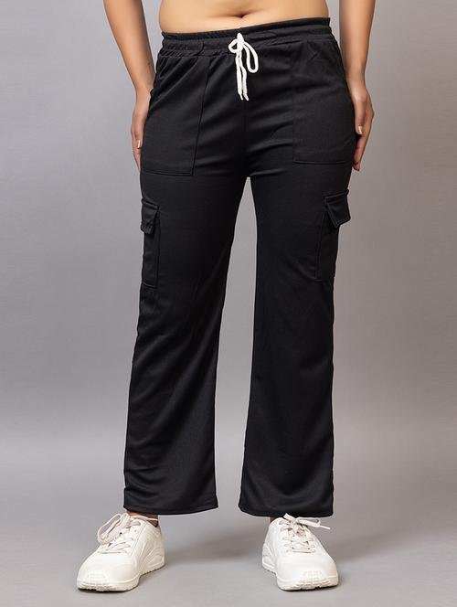 women solid mid rise regular fit cargo - 21869877 - Very Small Image - 1