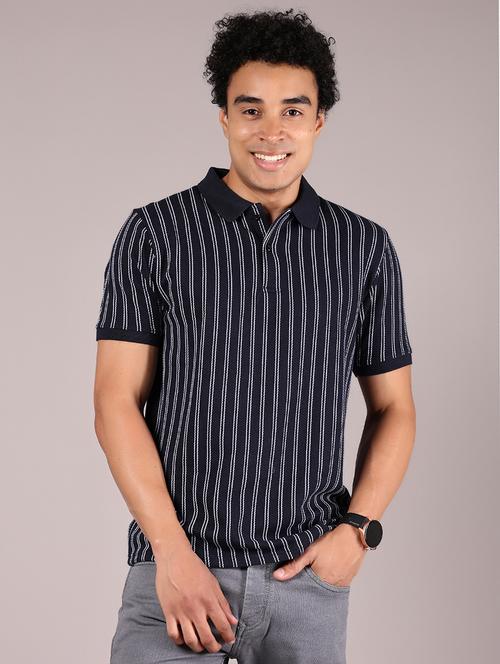 men striped short sleeve regular fit polo t-shirt - 21871879 - Very Small Image - 1
