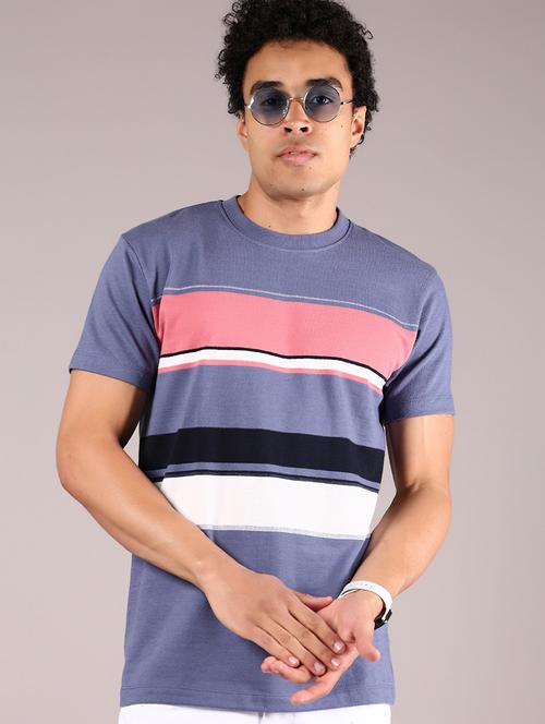 men color block short sleeve regular fit t-shirt - 21872294 - Very Small Image - 1