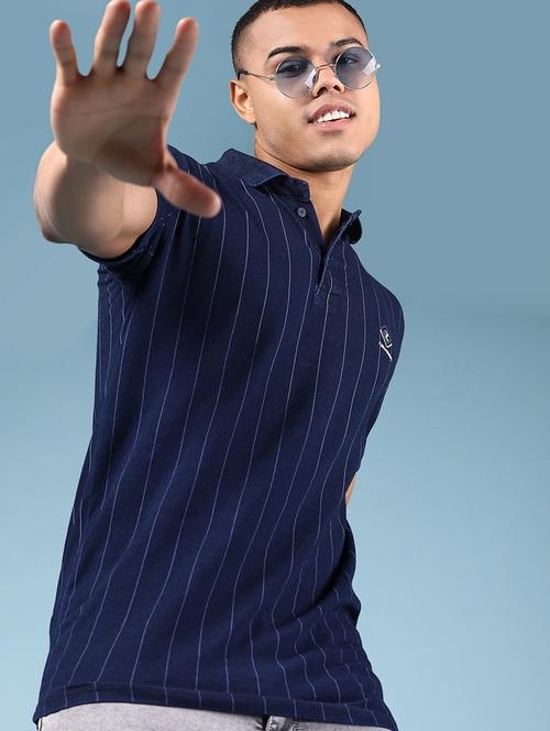 men striped short sleeve regular fit polo t-shirt - 21872640 - Very Small Image - 1