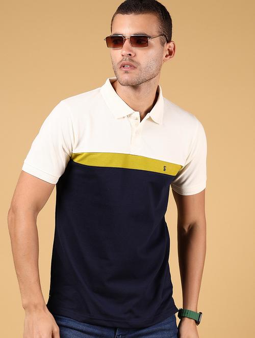 men color block short sleeve regular fit polo t-shirt - 21872666 - Very Small Image - 1