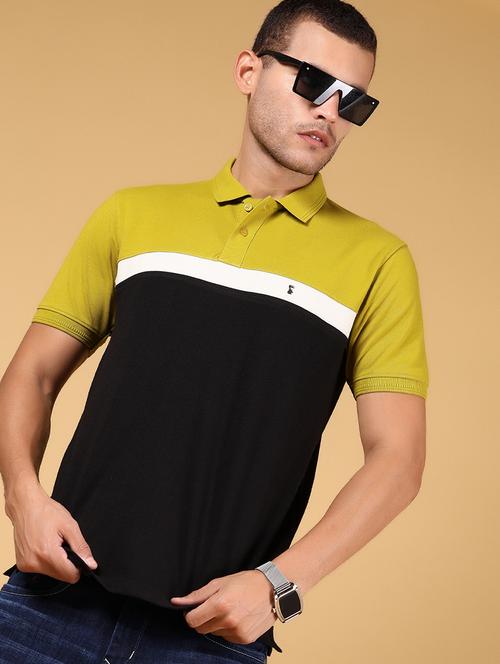 men color block short sleeve regular fit polo t-shirt - 21872750 - Very Small Image - 1