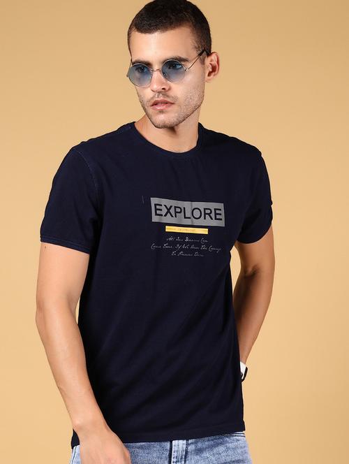 men chest print short sleeve regular fit t-shirt - 21872802 - Very Small Image - 1