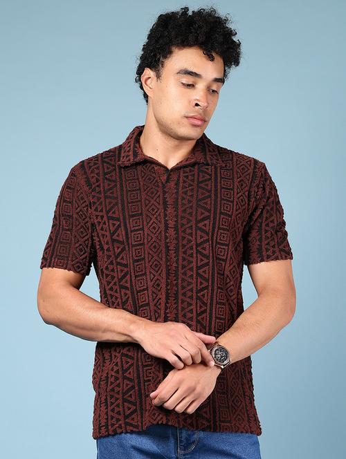 men self design short sleeve regular fit polo t-shirt - 21873027 - Very Small Image - 1