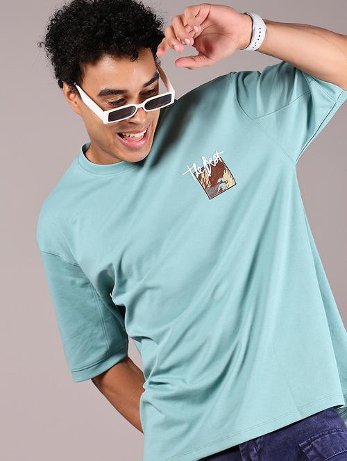 men placement print short sleeve oversized t-shirt - 21873046 - Very Small Image - 1