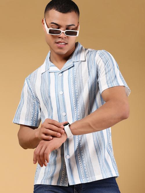 men printed short sleeve regular fit casual shirt - 21873139 - Very Small Image - 1