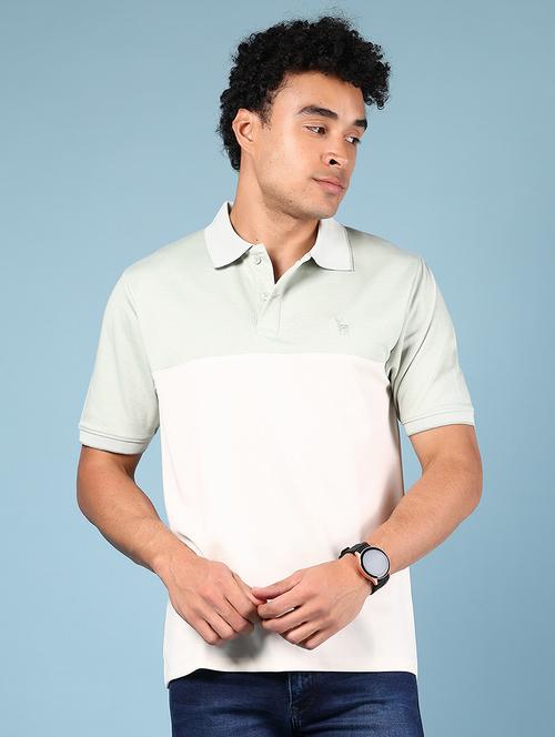 men color block short sleeve regular fit polo t-shirt - 21873164 - Very Small Image - 1