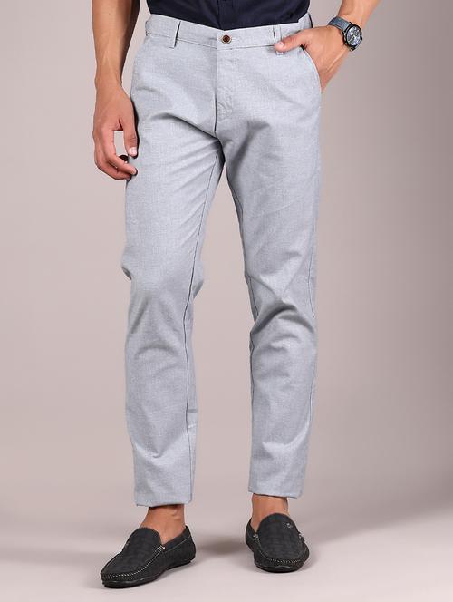 men solid md rise casual chinos  - 21873312 - Very Small Image - 1