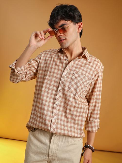 men checkered collared long sleeve shirt - 21873339 - Very Small Image - 1