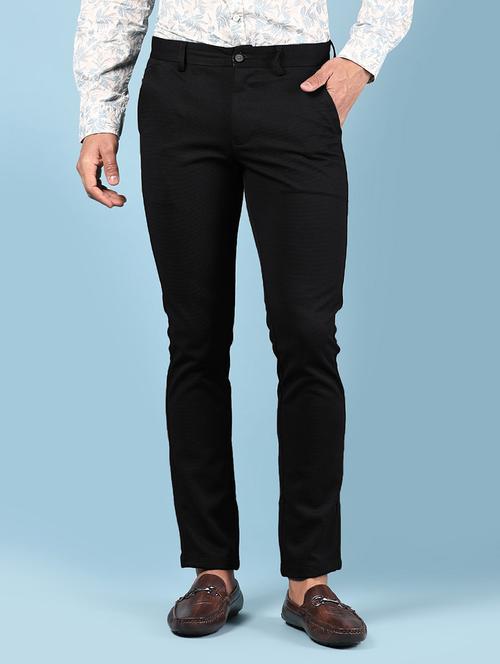 men solid md rise casual chinos  - 21873539 - Very Small Image - 1