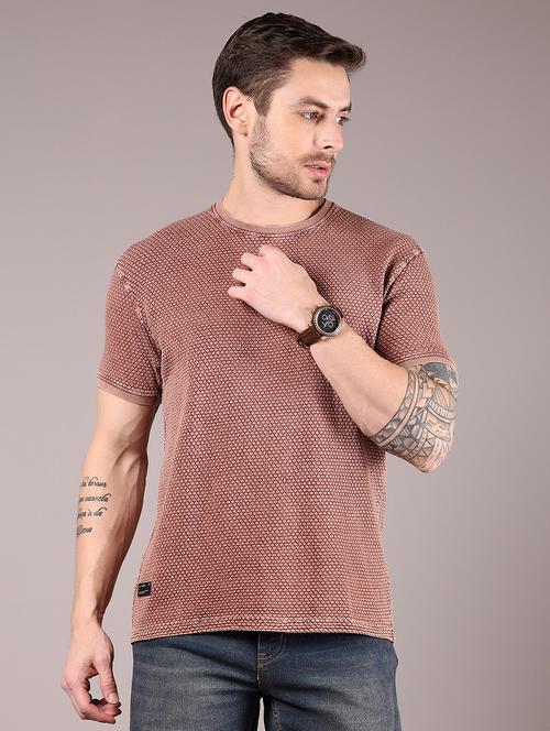 men self design short sleeve regular fit t-shirt - 21873630 - Very Small Image - 1