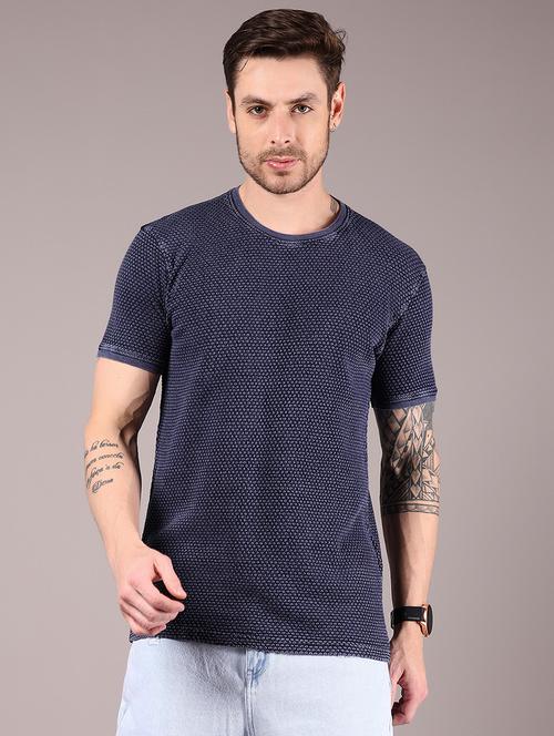 men self design short sleeve regular fit t-shirt - 21873634 - Very Small Image - 1