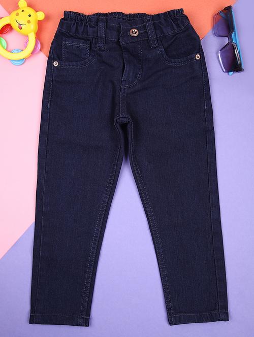 boys navy blue solid slim fit jeans - 21873675 - Very Small Image - 1