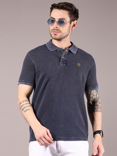 men self design short sleeve regular fit polo t-shirt - 21873678 - Very Small Image - 1