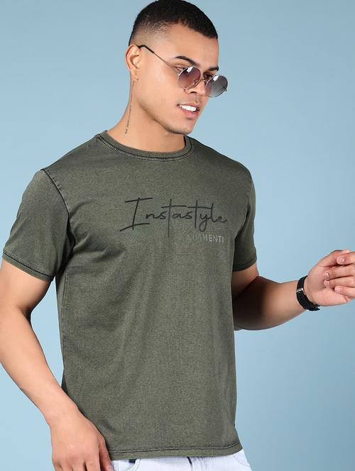men chest print round neck regular fit t-shirt - 21873691 - Very Small Image - 1