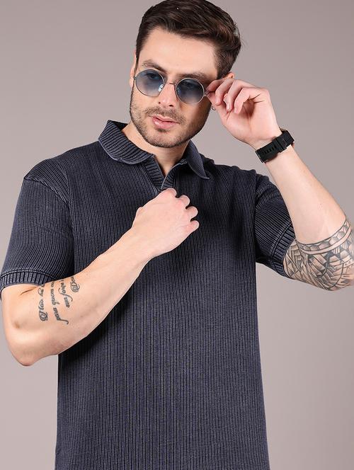men self design short sleeve regular fit polo t-shirt - 21873699 - Very Small Image - 1