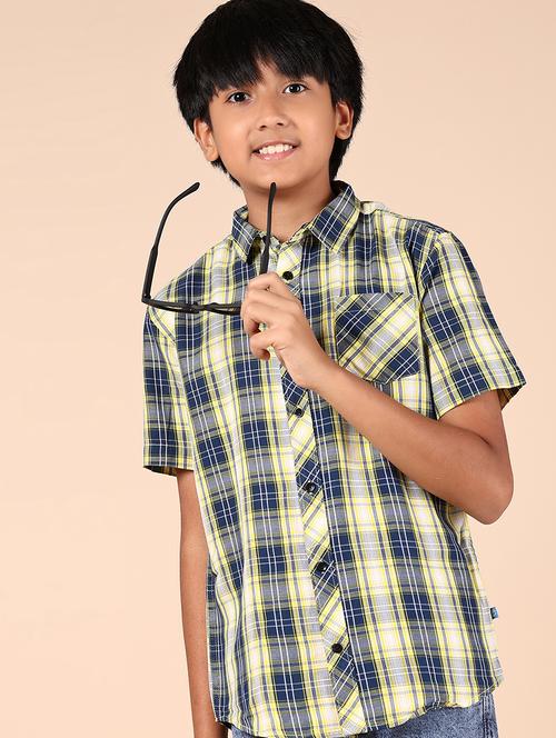 boys checkered short sleeve casual shirt - 21873905 - Very Small Image - 1