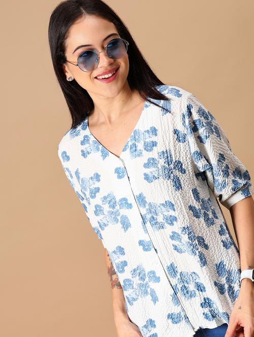 women white puff sleeve regular top - 21873934 - Very Small Image - 1