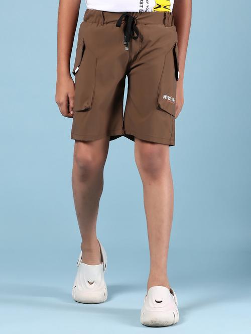 boys solid mid rise cargo shorts  - 21874150 - Very Small Image - 1