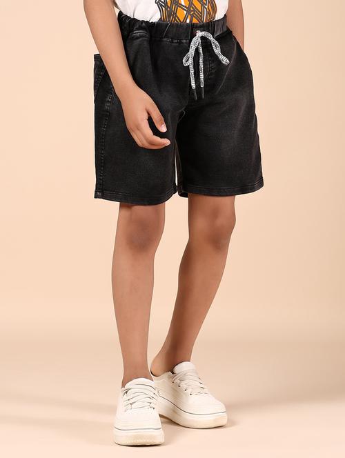 boys solid mid rise shorts - 21874300 - Very Small Image - 1