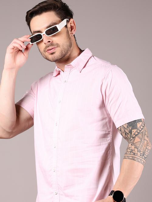 men striped short sleeve regular fit casual shirt - 21874406 - Very Small Image - 1